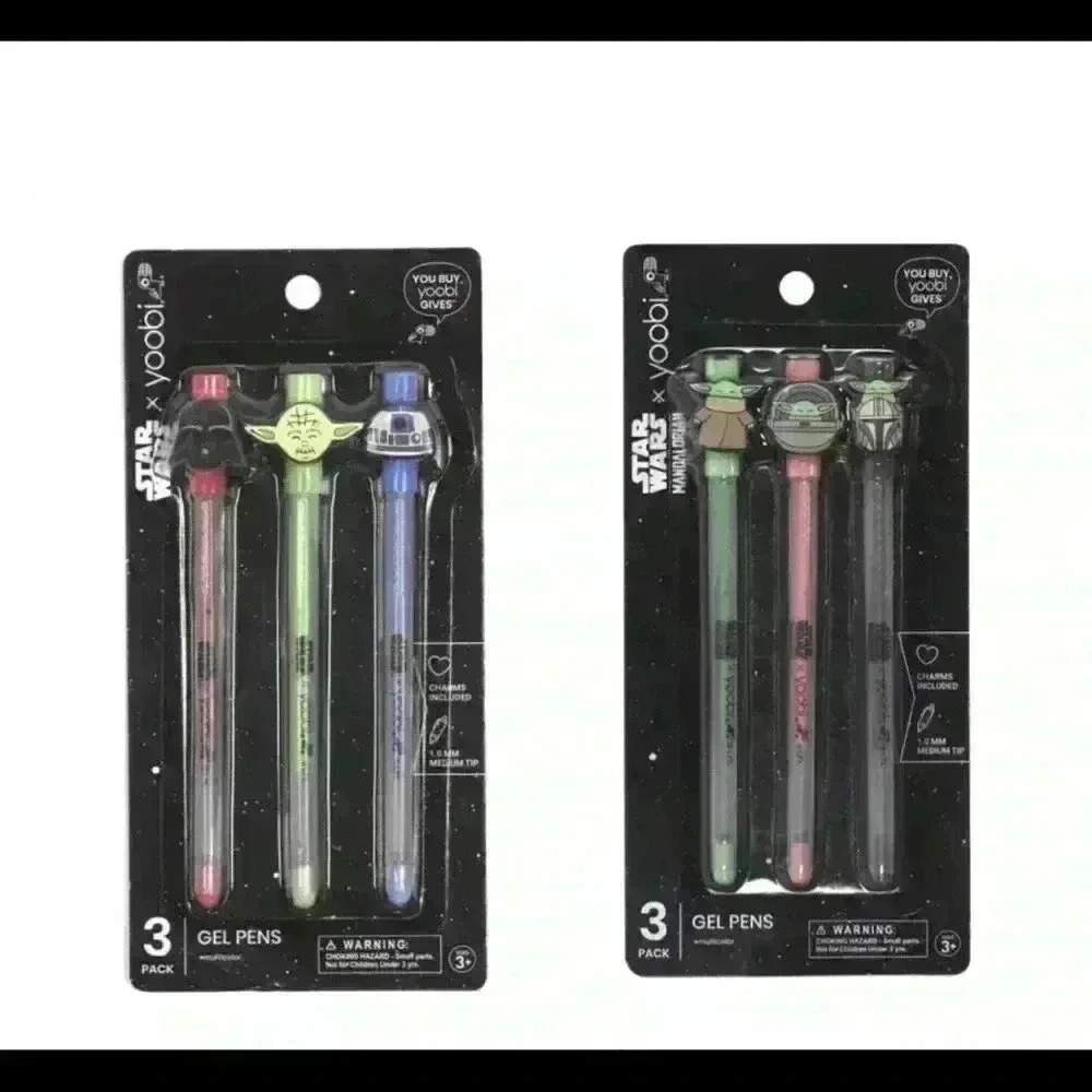 Star Wars 6Pack Gel Pen Set Yoda Chewbacca Darth Vader Disney Yoobi